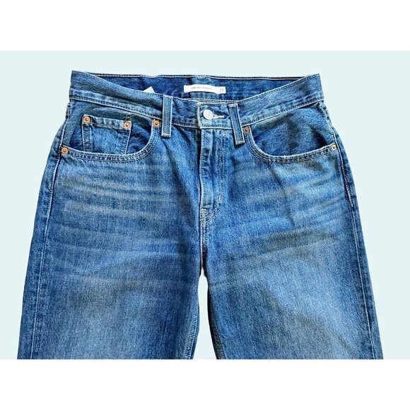 LEVI'S Low Pro Straight Distressed Slouchy Relaxed Mid Rise Jeans Size 28 - Picture 3 of 8